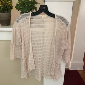 White knitted sweater